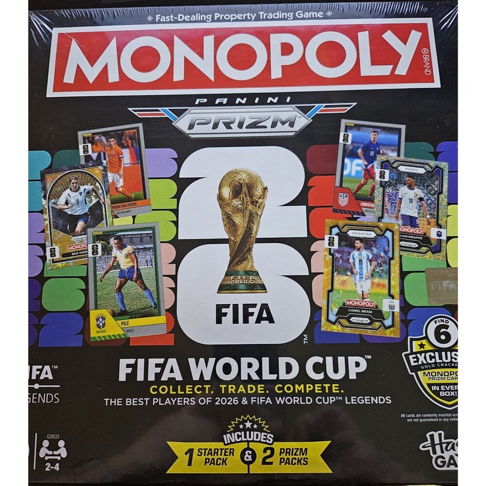 New Sealed Monopoly Panini Prizm FIFA World Cup 2026 Board Game Hasbro